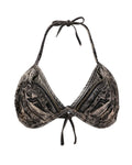 Mythical Beast Motif Bikini Top Black
