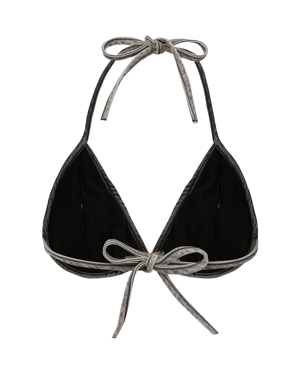 Mythical Beast Motif Bikini Top Gray