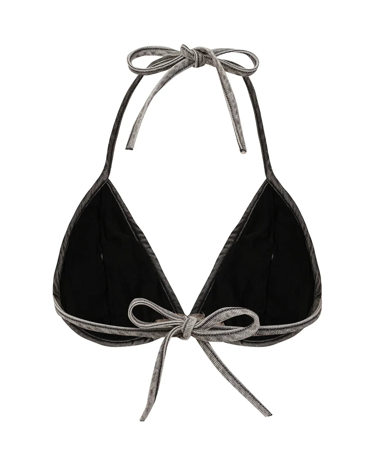 Mythical Beast Motif Bikini Top Gray