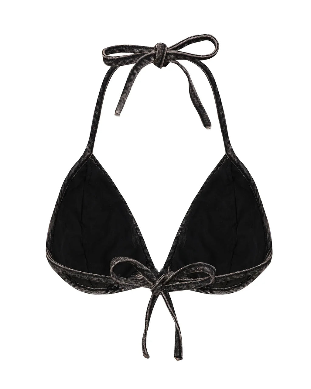Mythical Beast Motif Bikini Top Black