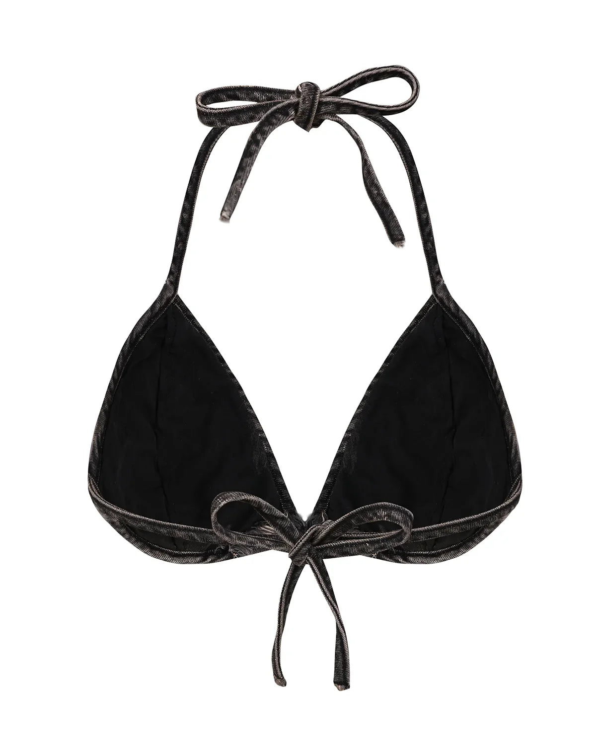 Mythical Beast Motif Bikini Top Black