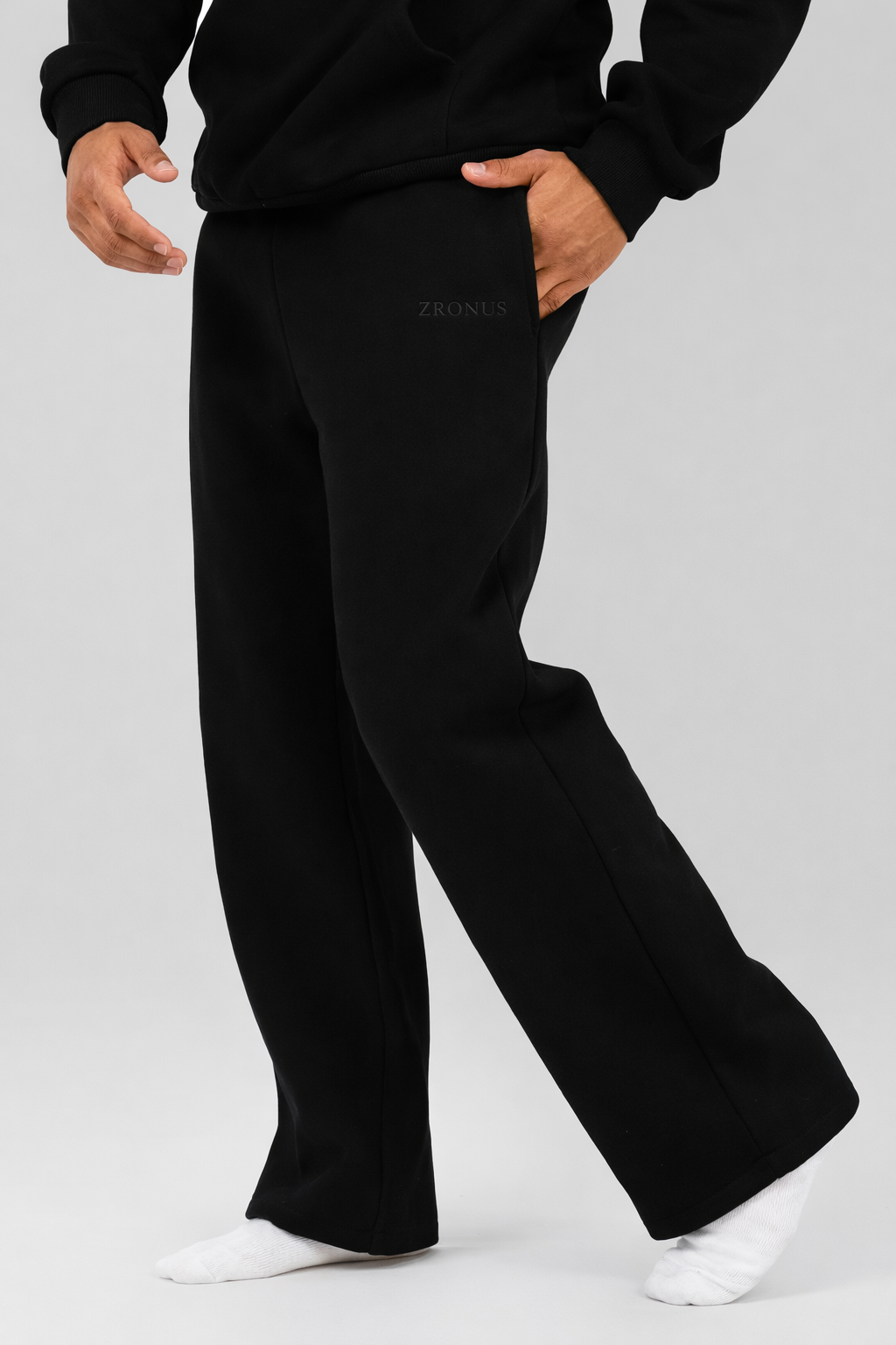 Signature Black Straight Leg Sweatpants