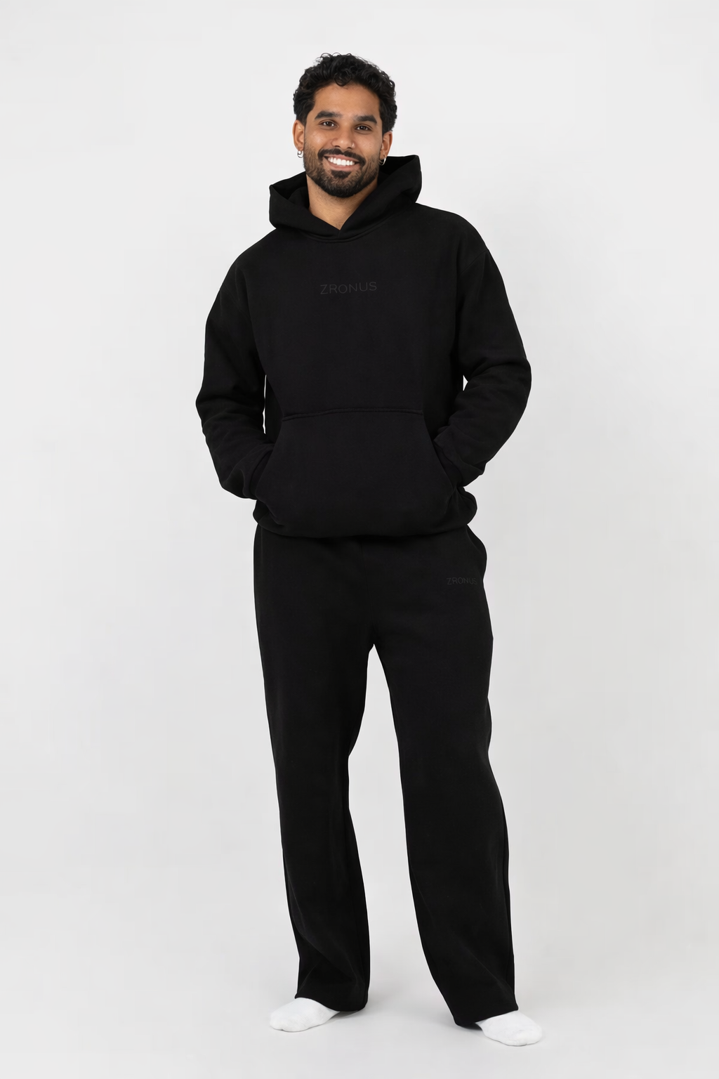 Signature Black Straight Leg Sweatpants