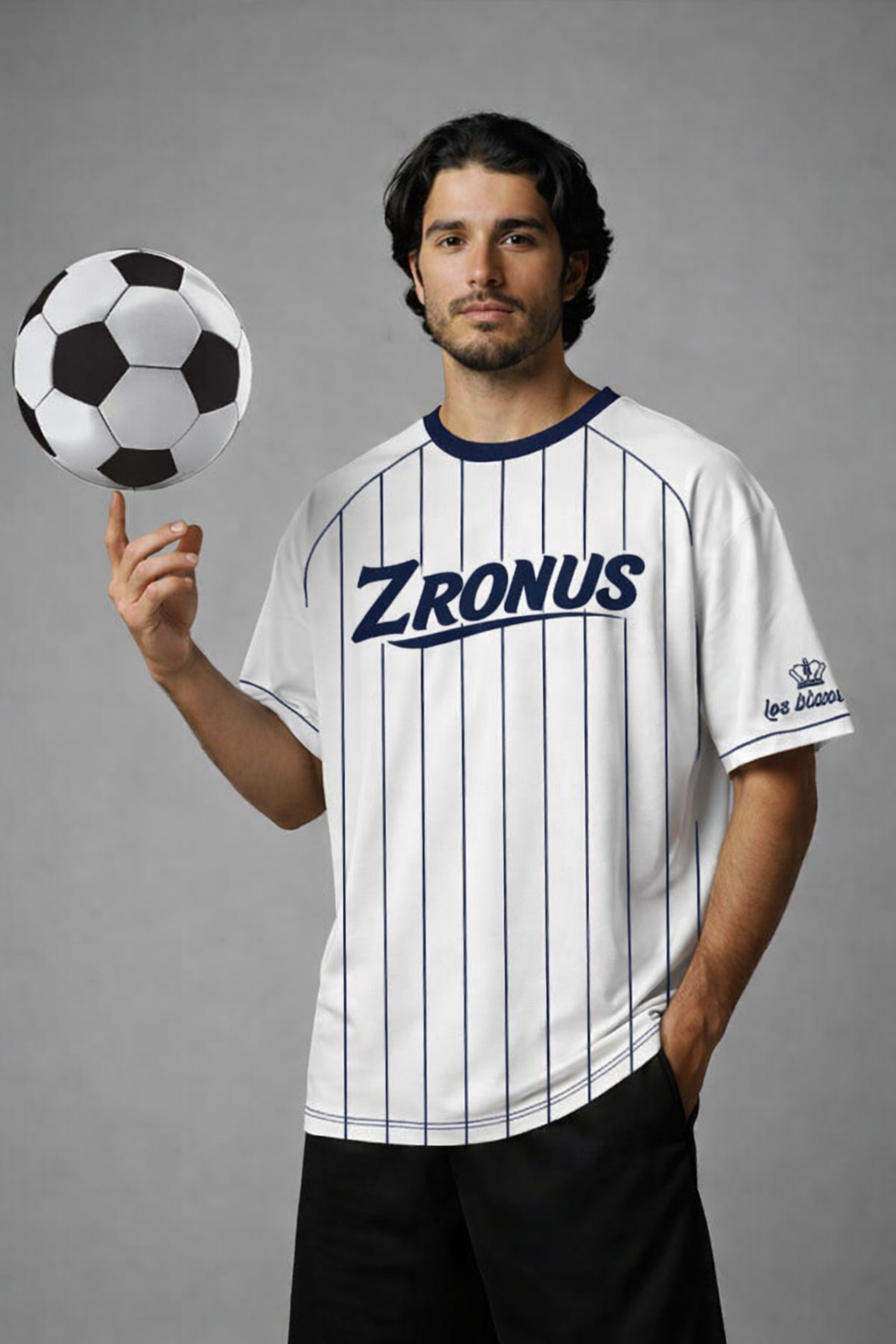 ZRONUS NeoStrike Y2K Pinstripe Jersey Tee