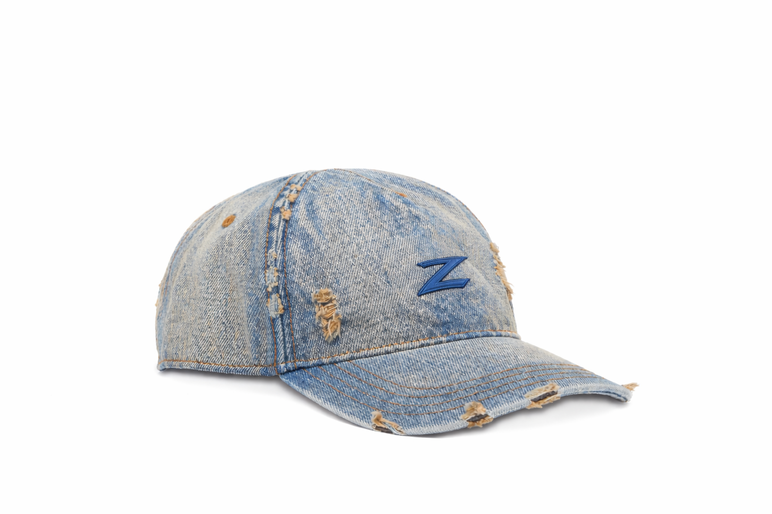 ZRONUS Distressed Denim Signature Cap