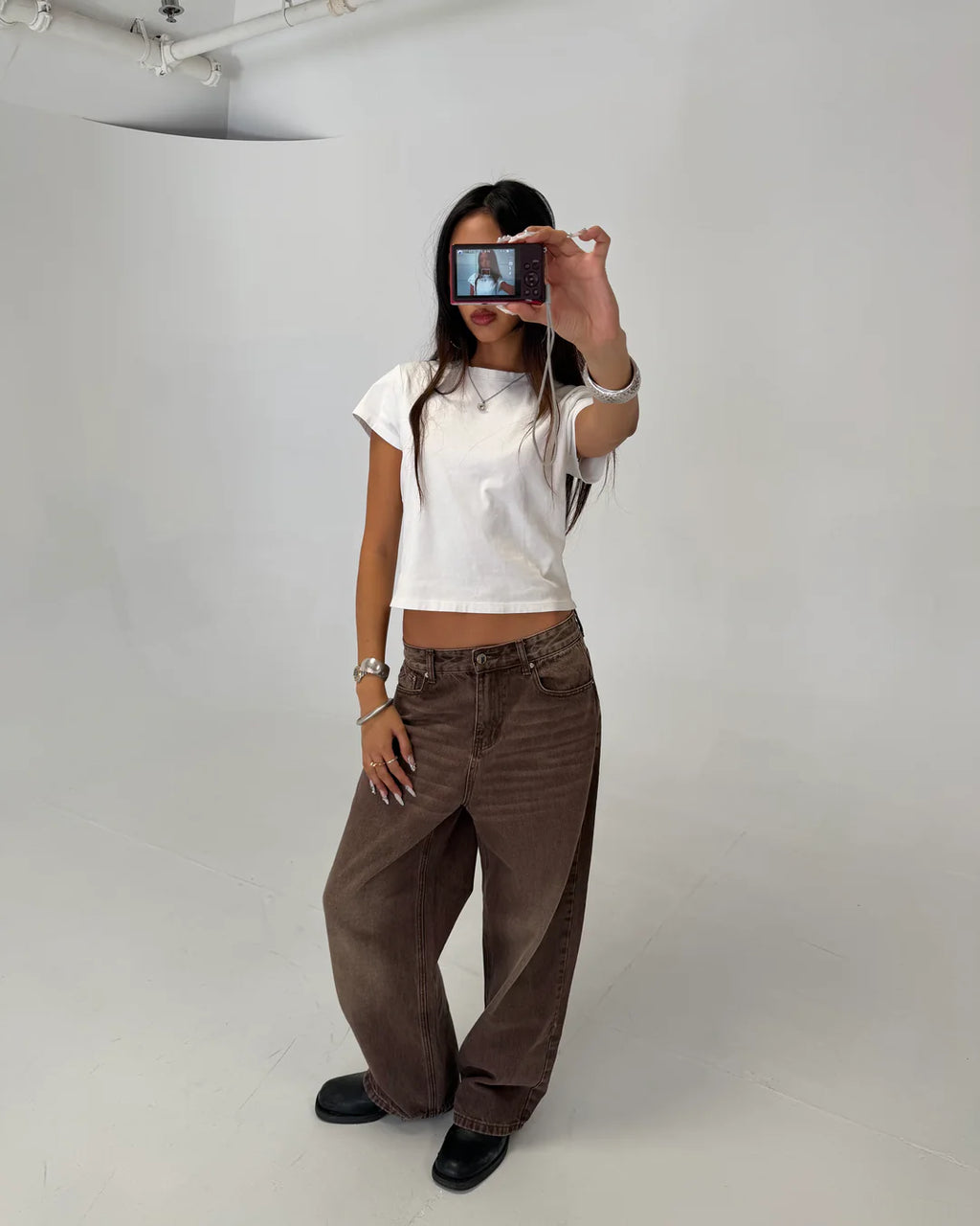 Mocha Distressed Denim Jeans | ZRONUS®