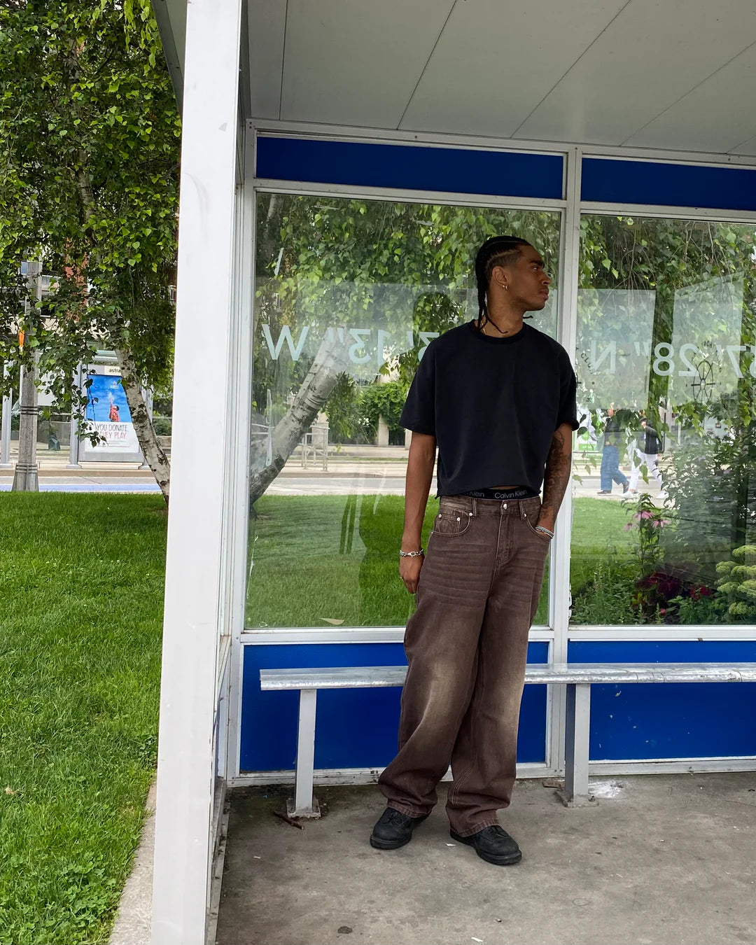 Mocha Distressed Denim Jeans | ZRONUS®