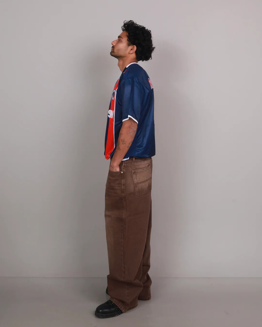 Mocha Distressed Denim Jeans | ZRONUS®