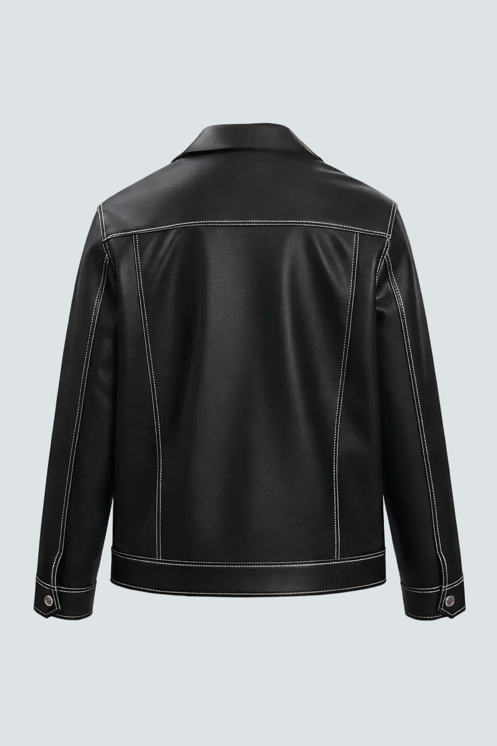 Crocodile Leather Jacket Black